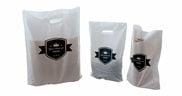 White Plastic Carry Bags - Printed