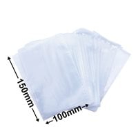 Plastic poly bag clear 100 x 150 50um