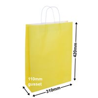 A3 Yellow Paper Carry Bags 310x420mm (Qty:50)