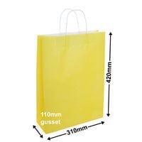 A3 Yellow Paper Carry Bags 310x420mm (Qty:50)