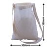 Shoulder Strap Calico Bags 380x300mm | Natural Calico (Qty:50)