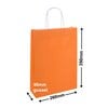 A4 Orange Paper Carry Bags 260x350mm (Qty:250)