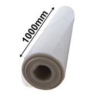 Centrefold Plastic Roll - Clear - 150µm - 1m opening to 2m