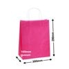 A5 Pink Paper Carry Bags 200x290mm (Qty:250)