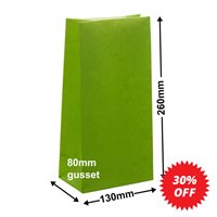 Paper Gift Bags Lime 130x260+80 - no handles