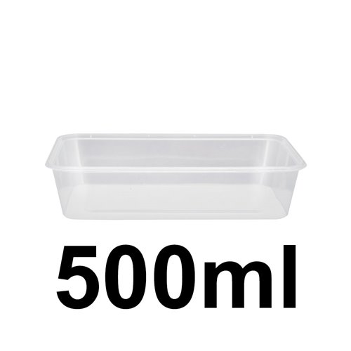 Chanrol clear 500ml rectangular (CR500) - dimensions