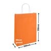 A4 Orange Paper Carry Bags 260x350mm (Qty:50)