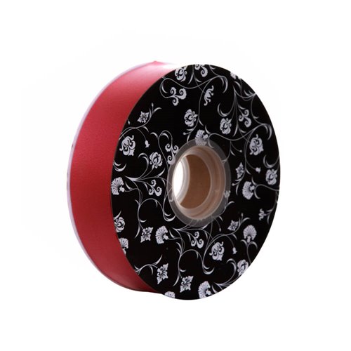Florist Tear Ribbon Red 30mm wide x 90m per roll - dimensions