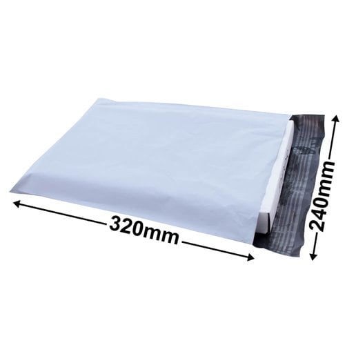 A4 White Courier Air Bags 240x320mm 100% Recycled (Qty:100) - dimensions