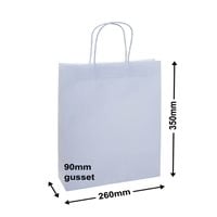 White Paper Carry Bag 260x350+90