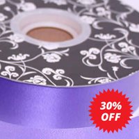 Florist Tear Ribbon Lavender 30mm wide x 90m per roll