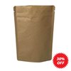Slimline Kraft Paper Pouch Bags 138x205mm & 42mm Bottom Gusset (Qty:100)