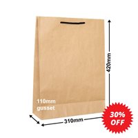 Deluxe Brown Paper Bags 310x420mm (Qty:50)