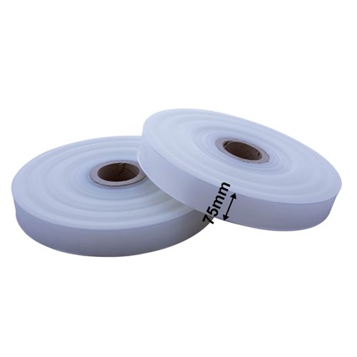 75mm Wide Tube - 100µm (10kg Roll) - dimensions