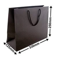 Black Boutique Small Matte Bag  250 x 330. Pack of 50