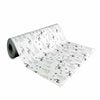 White Xmas Wrapping Paper with Print Silver Dancing Deers
