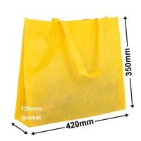 Yellow Reusable Non Woven Polypropylene bag
