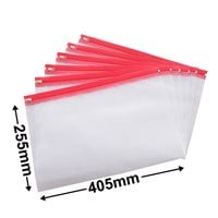 Zipper Plastic Bag Wallet 255 x 405mm