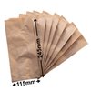 Flat Brown Paper Bags Size 2 115x245mm & 50mm Gusset (Qty:500)