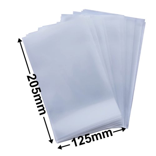 Heavy Duty Poly Bags 125x205mm 100µm (Qty:1000) - dimensions