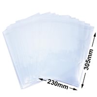 BOPP Peel & Seal Bags + Tape 305x230mm 35µm (Qty:1000)