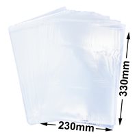BOPP Peel & Seal Bags + Tape 330x230mm 35µm (Qty:1000)