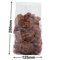 Cellophane Bags 125x280mm + 75mm Side Gusset (Qty:1000)