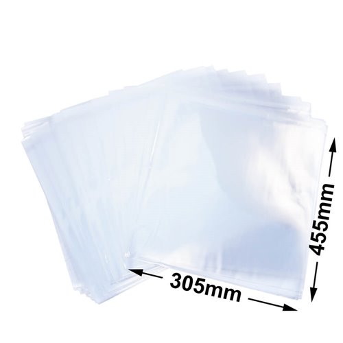 BOPP Peel & Seal Bags + Tape 455x305mm 35µm (Qty:1000) - dimensions