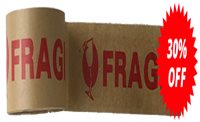 Kraft Paper Tape 48mm Fragile Warning