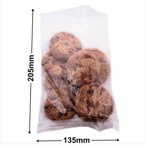 Cellophane Bags 135x205mm (Qty:1000) - dimensions