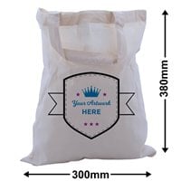 Custom Printed Calico Bags with Two Handles 3 Colours 2 Sides 380x300mm
