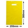 Medium Plastic Carry Bag Yellow 255 x 380