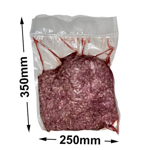 Premium Commercial Vacuum Sealer Bags 350 x 250mm 70µm - dimensions