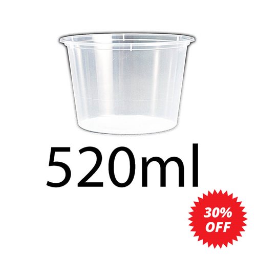 Chanrol clear 520ml round (C20) - dimensions