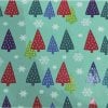 Xmas Tree Themed Pattern on Green Wrapping Paper (Length: 60M)