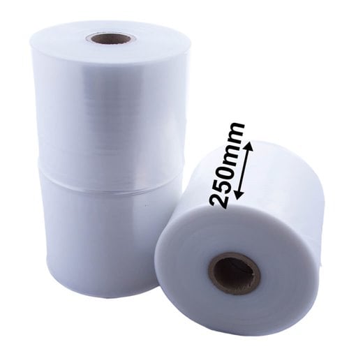 250mm Wide Tube - 150µm 15kg Roll - dimensions