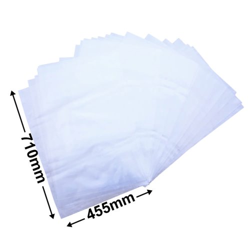 Poly Bags 455x710mm 75µm (Qty:100) - dimensions