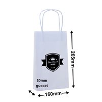 Extra Small White Paper Bags with handles