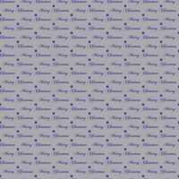 Silver Wrapping Paper with Purple Merry Christmas printed
