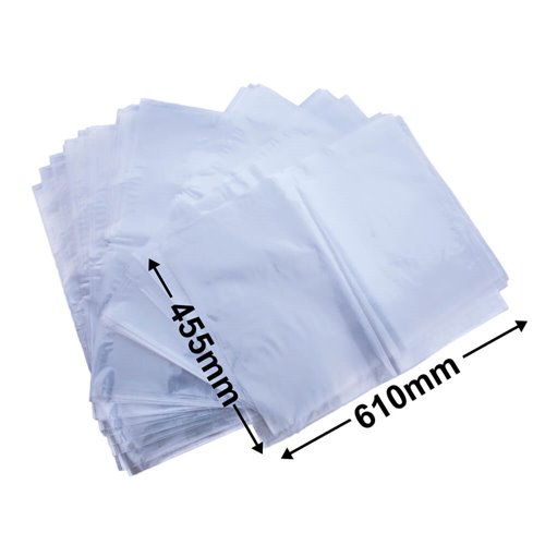 Poly Bags 455x610mm 35µm (Qty:100) - dimensions