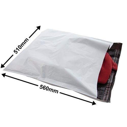 A2 White Courier Air Bags 510x560mm 100% Recycled (Qty:100) - dimensions