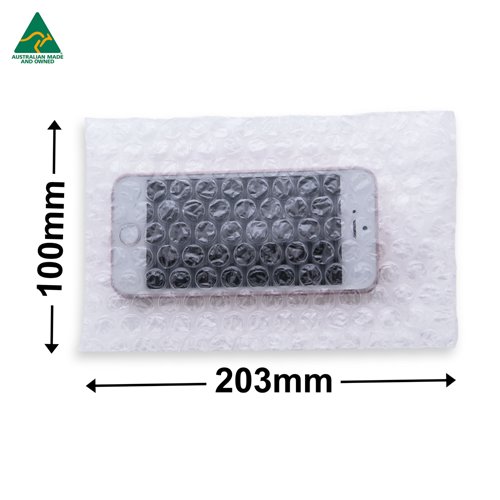 Bubblewrap Bags 100x203mm (Qty:450) - dimensions