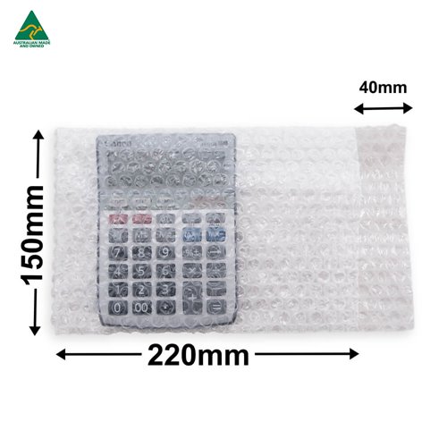 Bubblewrap Bags with Flap 150x220mm (Qty:700) - dimensions