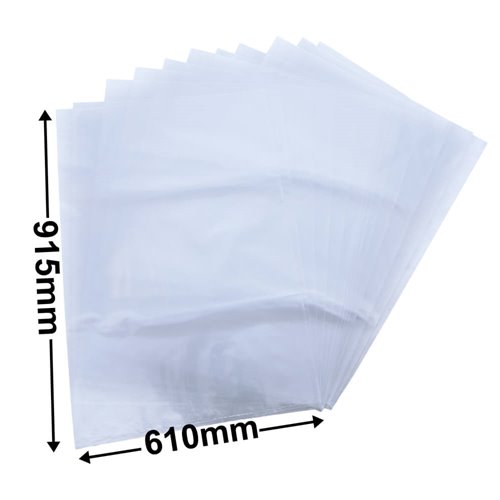 Heavy Duty Poly Bags 610x915mm 100µm (Qty:100) - dimensions