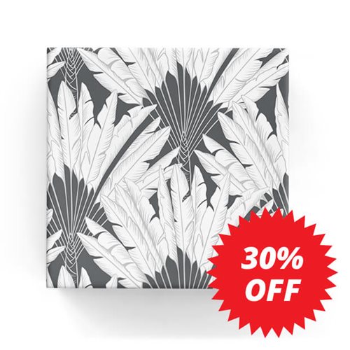 Palm Pattern Wrapping Paper on Charcoal (Lenght: 50M) - dimensions
