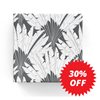 Palm Pattern Wrapping Paper on Charcoal (Lenght: 50M)