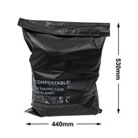 Compostable Courier Satchel Bags Size 5, 440x500mm (Qty: 100)