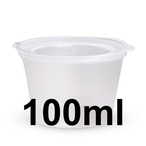 100ml sauce cup with hinged lid - dimensions
