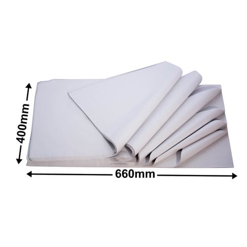 Acid-free White Tissue Paper Sheets 400x660mm 19GSM (Qty:500) - dimensions