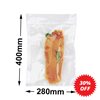 Premium Embossed Vacuum Sealer Bags 400 x 280mm 85µm